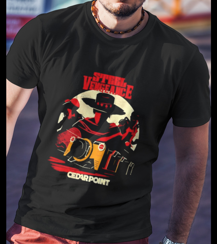 Steel Vengeance Cedar Point Wild West Cowboy Adventure T-Shirt