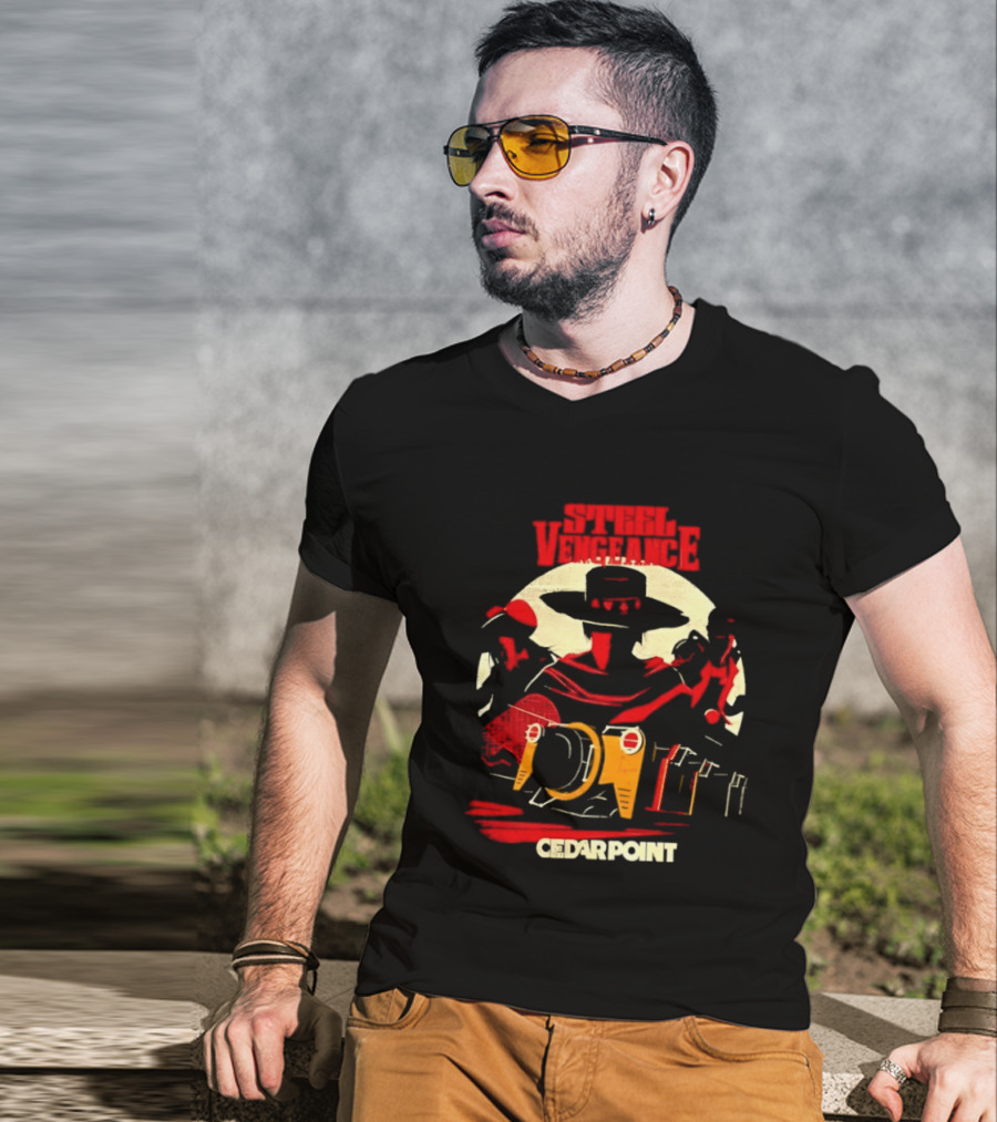 Steel Vengeance Cedar Point Wild West Cowboy Adventure T-Shirt