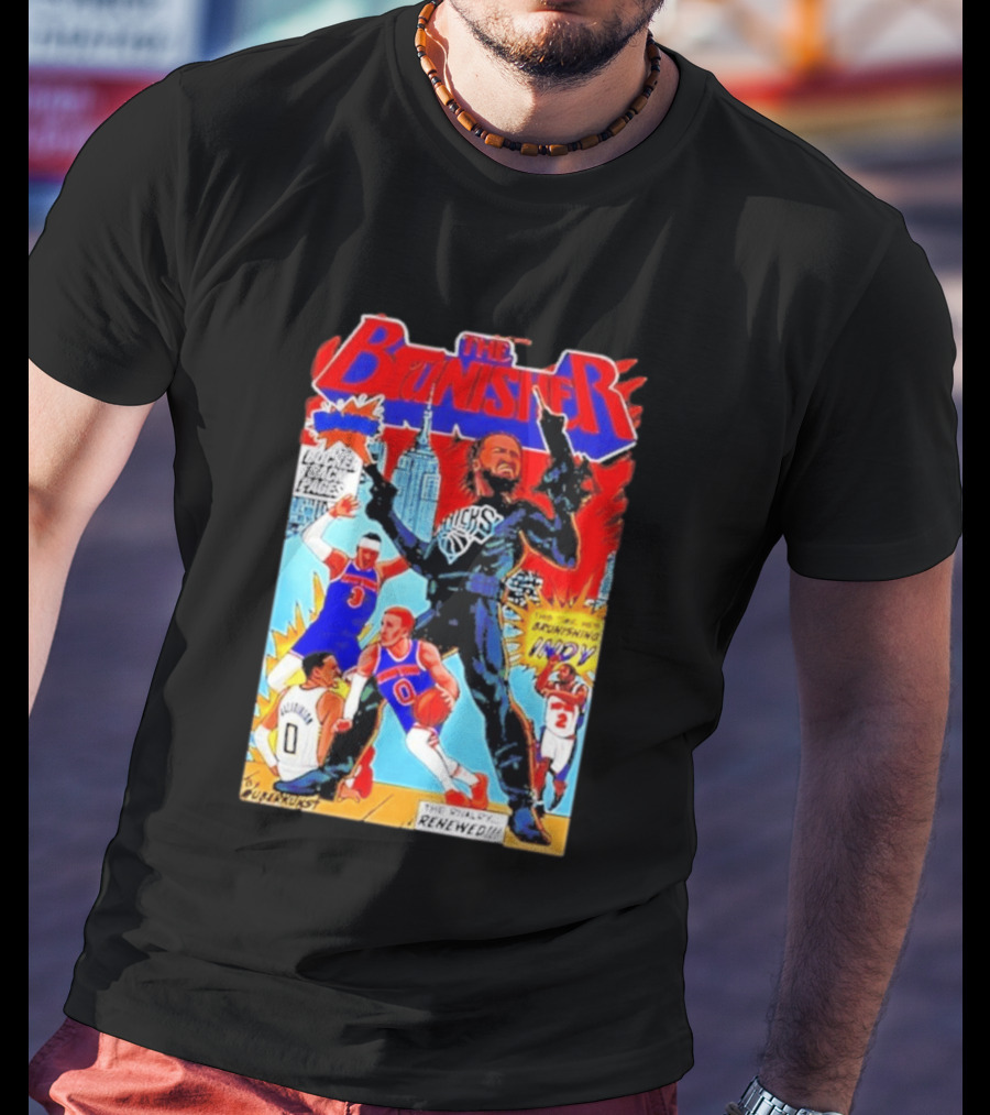 The Brunisher Jalen Brunson Knicks Comics Empire State Mocks Indiana T-Shirt