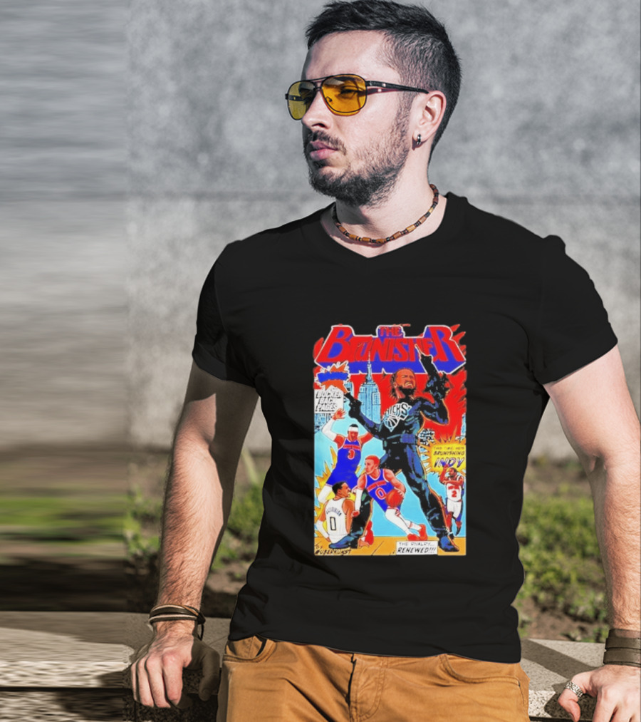 The Brunisher Jalen Brunson Knicks Comics Empire State Mocks Indiana T-Shirt