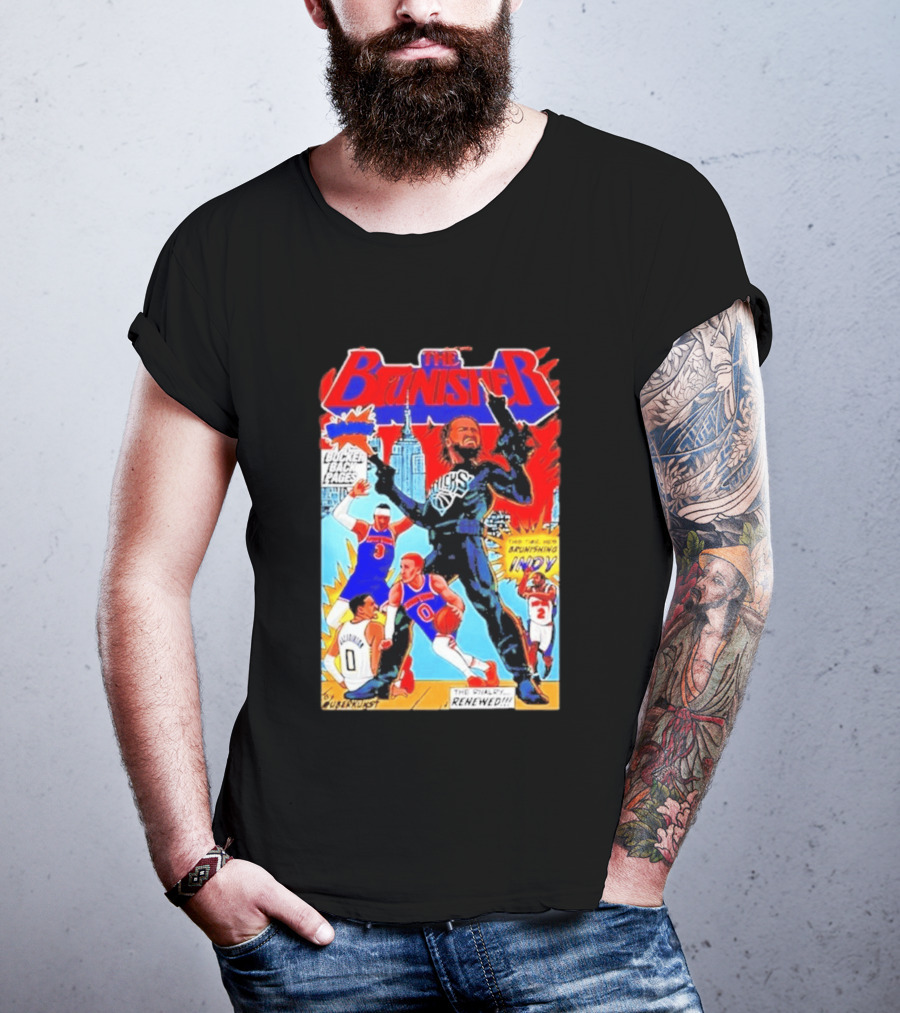 The Brunisher Jalen Brunson Knicks Comics Empire State Mocks Indiana T-Shirt