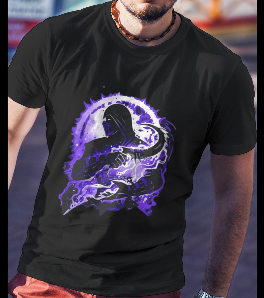 Noob Saibot Master Of The Shadow Mortal Kombat Dark Warrior Purple Aura T-Shirt