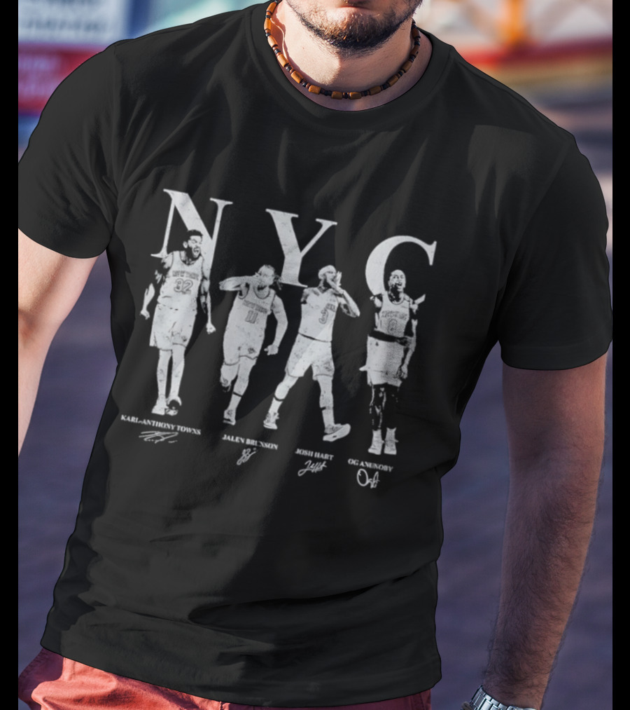 NYC Karl Anthony Towns Jalen Brunson Josh Hart OG Anunoby T-Shirt