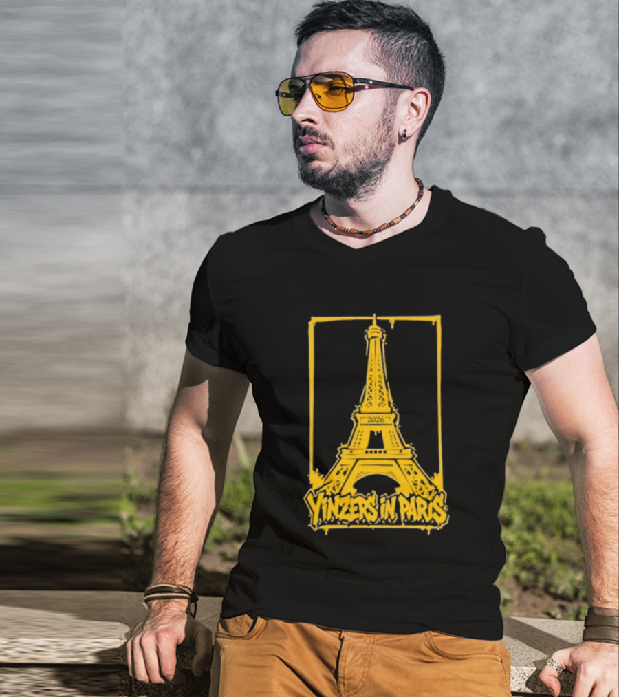 Pittsburgh Steelers Yinzers In Paris Eiffel Tower 2026 T-Shirt