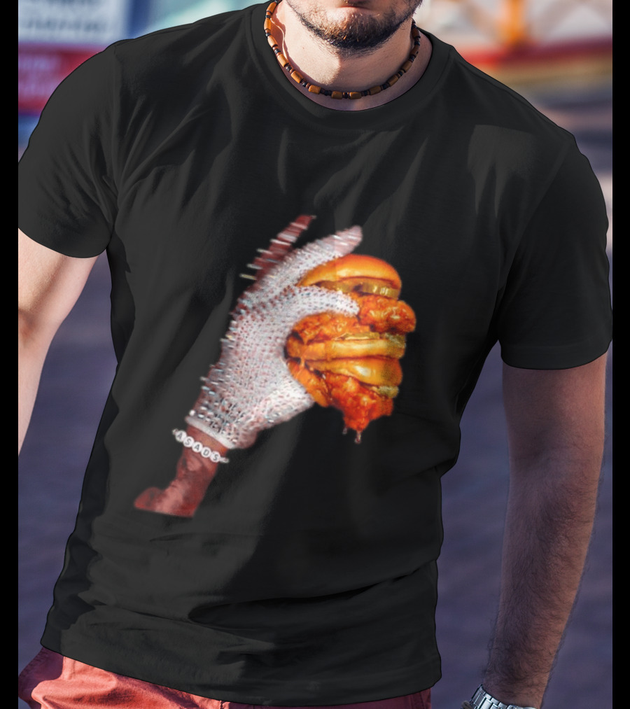 Shiny Gloves With Iceman Dreke Chicken Burger Meme T-Shirt