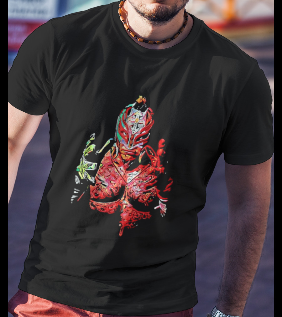 Rey Mysterio Vibrant Luchador Mask T-Shirt