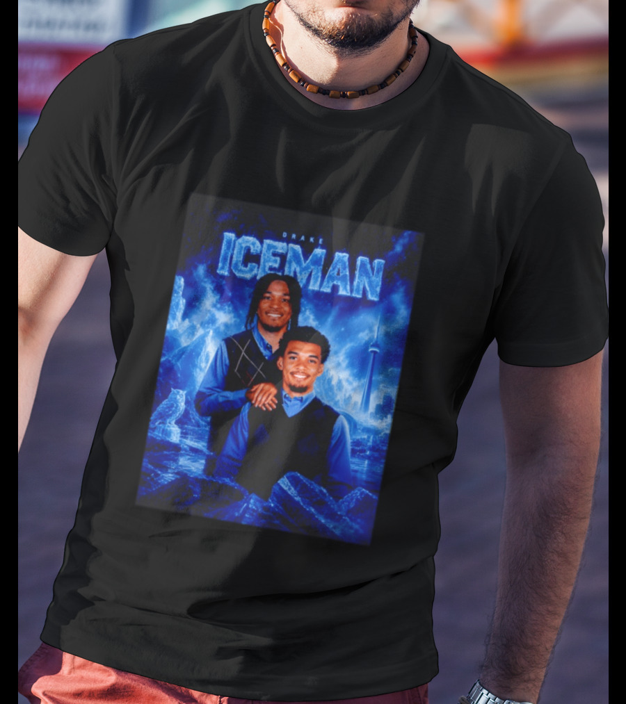 Drake Iceman Brothers Victor Wembanyama Stephon Castle Basketball Toronto Skyline T-Shirt
