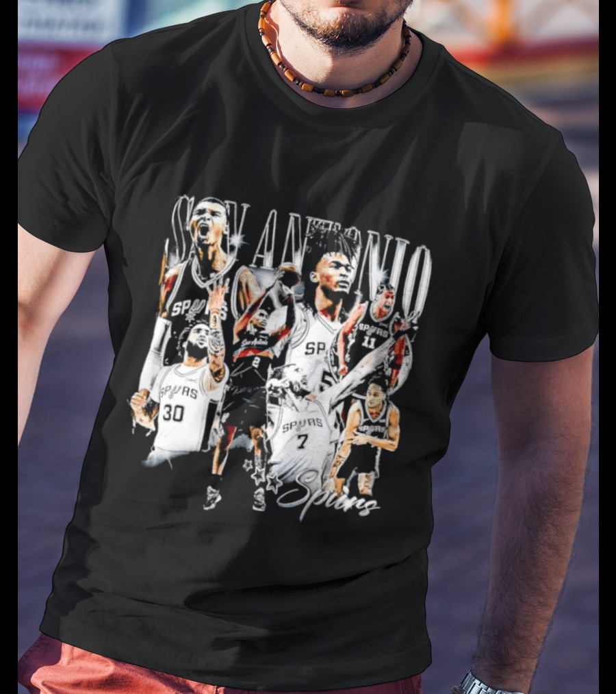 San Antonio Spurs 90s Bootleg Basketball Legends T-Shirt