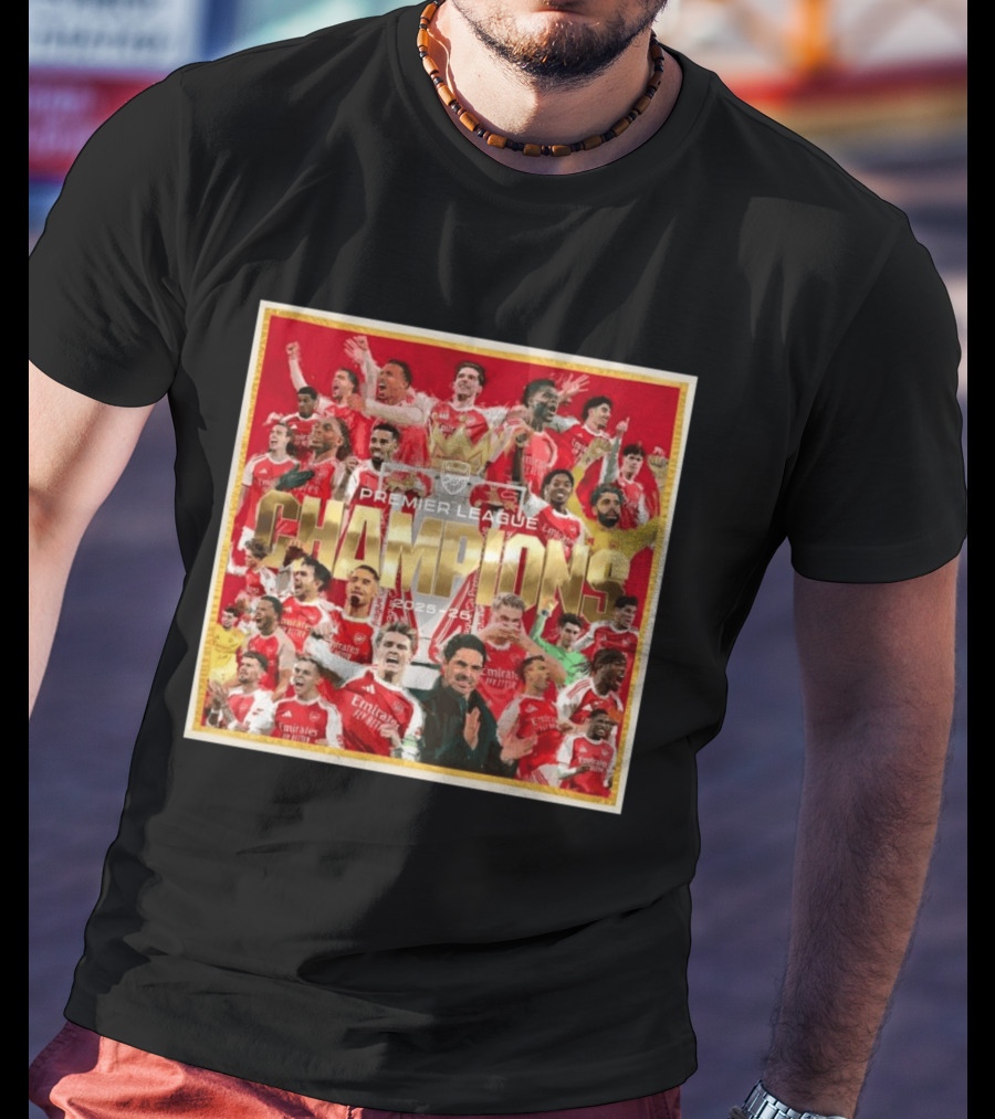 Arsenal Premier League Champions 2025 2026 Victory Celebration T-Shirt