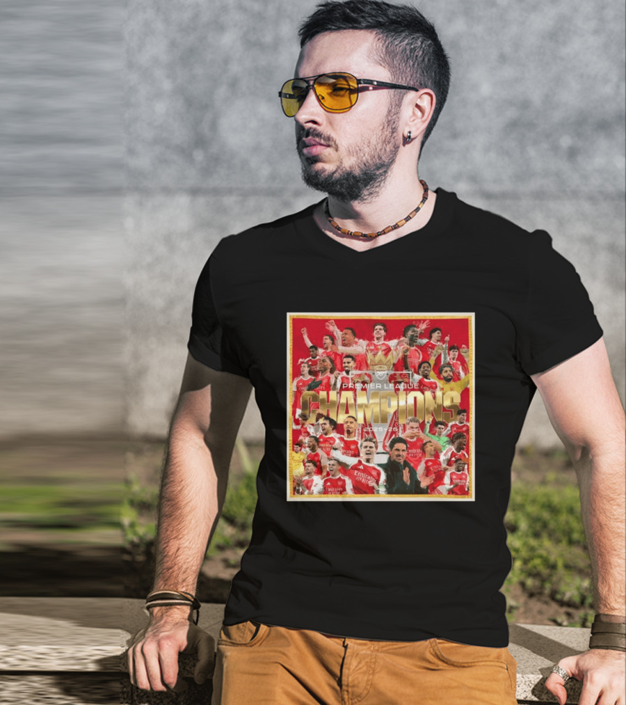 Arsenal Premier League Champions 2025 2026 Victory Celebration T-Shirt