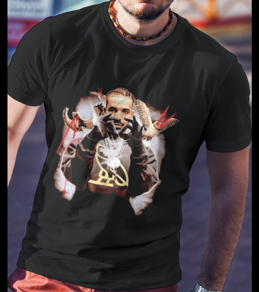 Drake OVO Owl Logo With Raptors And Jewelry T-Shirt