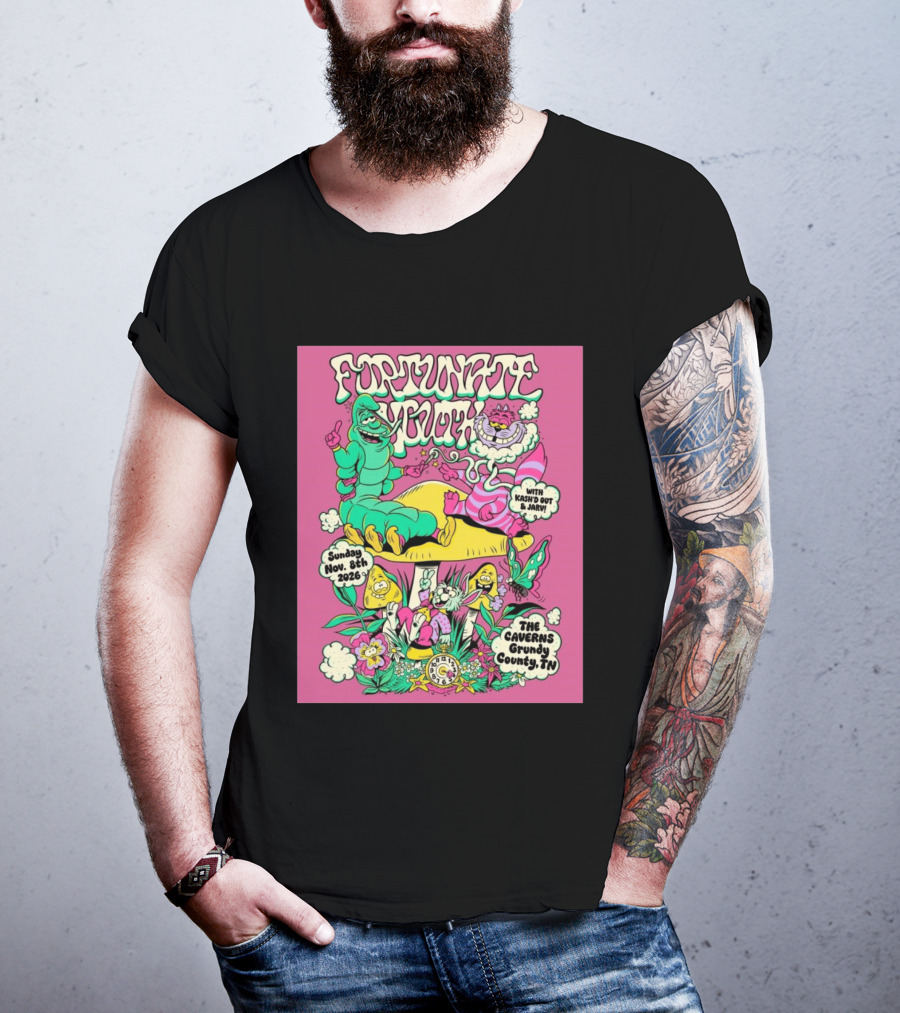 Fortunate Youth The Caverns Grundy County TN Nov 8th 2026 Kash'd Out And J Arv! T-Shirt