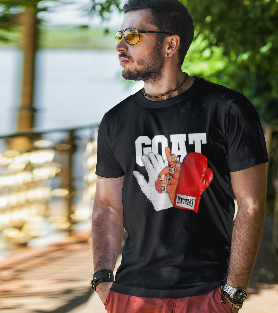 GOAT Michael Jordan Mike Tyson Chicago Bulls 23 Jackson Glove T-Shirt