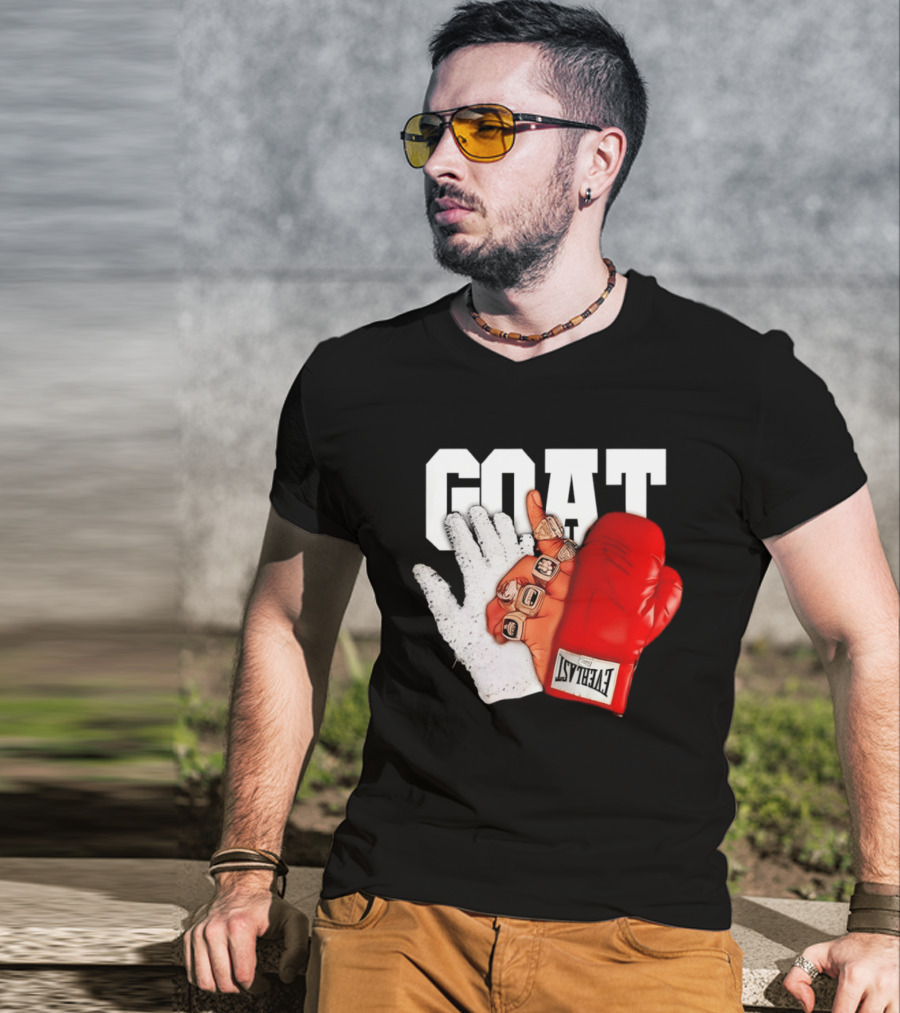 GOAT Michael Jordan Mike Tyson Chicago Bulls 23 Jackson Glove T-Shirt