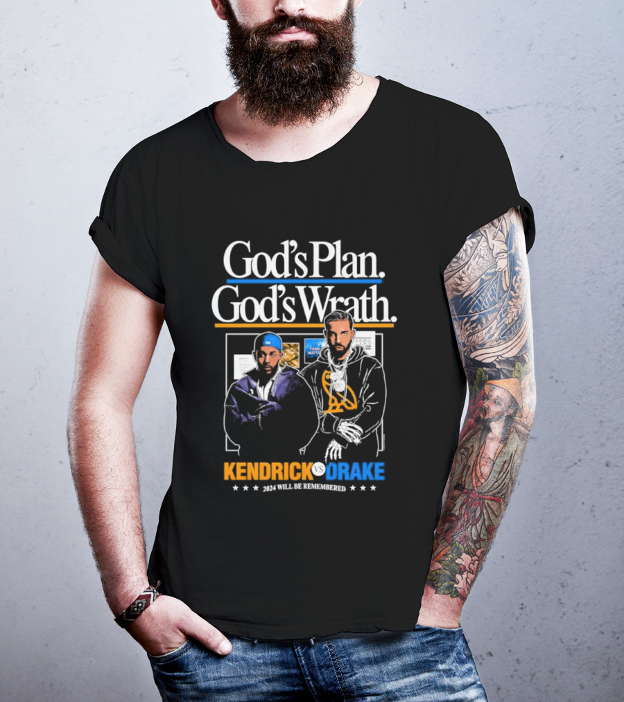 Kendrick Lamar Drake God's Plan God's Wrath Collaboration T-Shirt