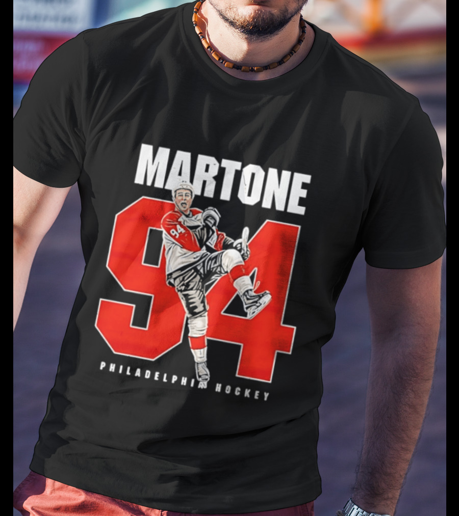 Martone 94 Philadelphia Hockey Player Celebration T-Shirt