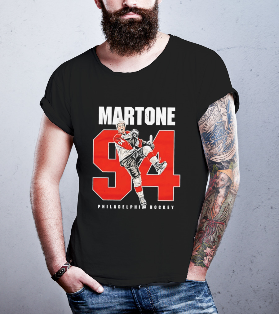 Martone 94 Philadelphia Hockey Player Celebration T-Shirt