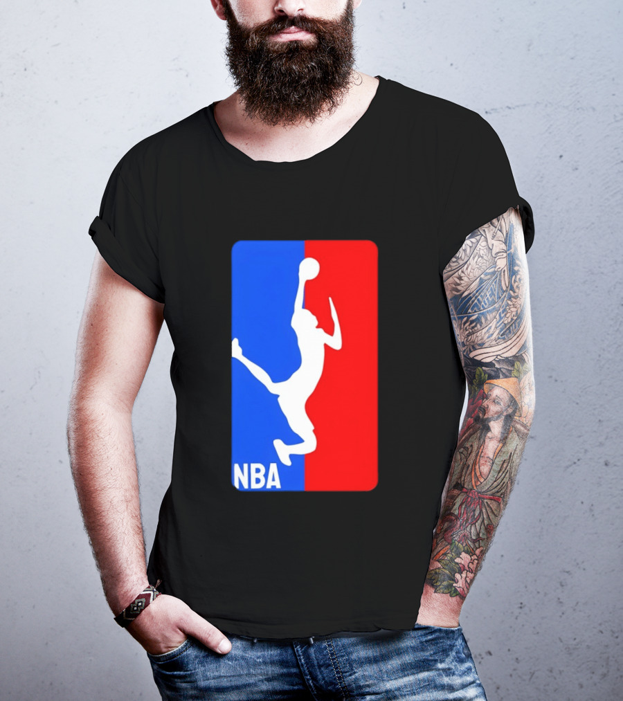 NBA Basketball 2026 Dunk Silhouette Red Blue T-Shirt