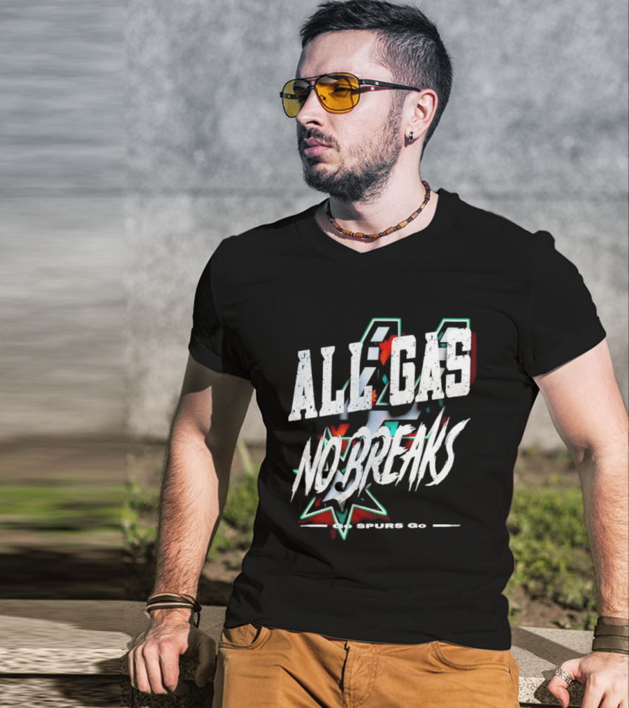 San Antonio Spurs All Gas No Breaks NBA 2023 T-Shirt