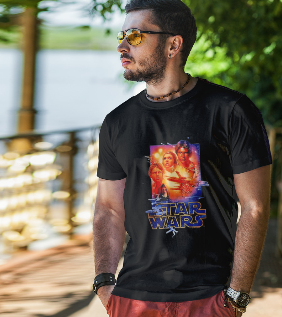 Star Wars A New Hope Rebel Luke Leia Han Solo Darth Vader T-Shirt