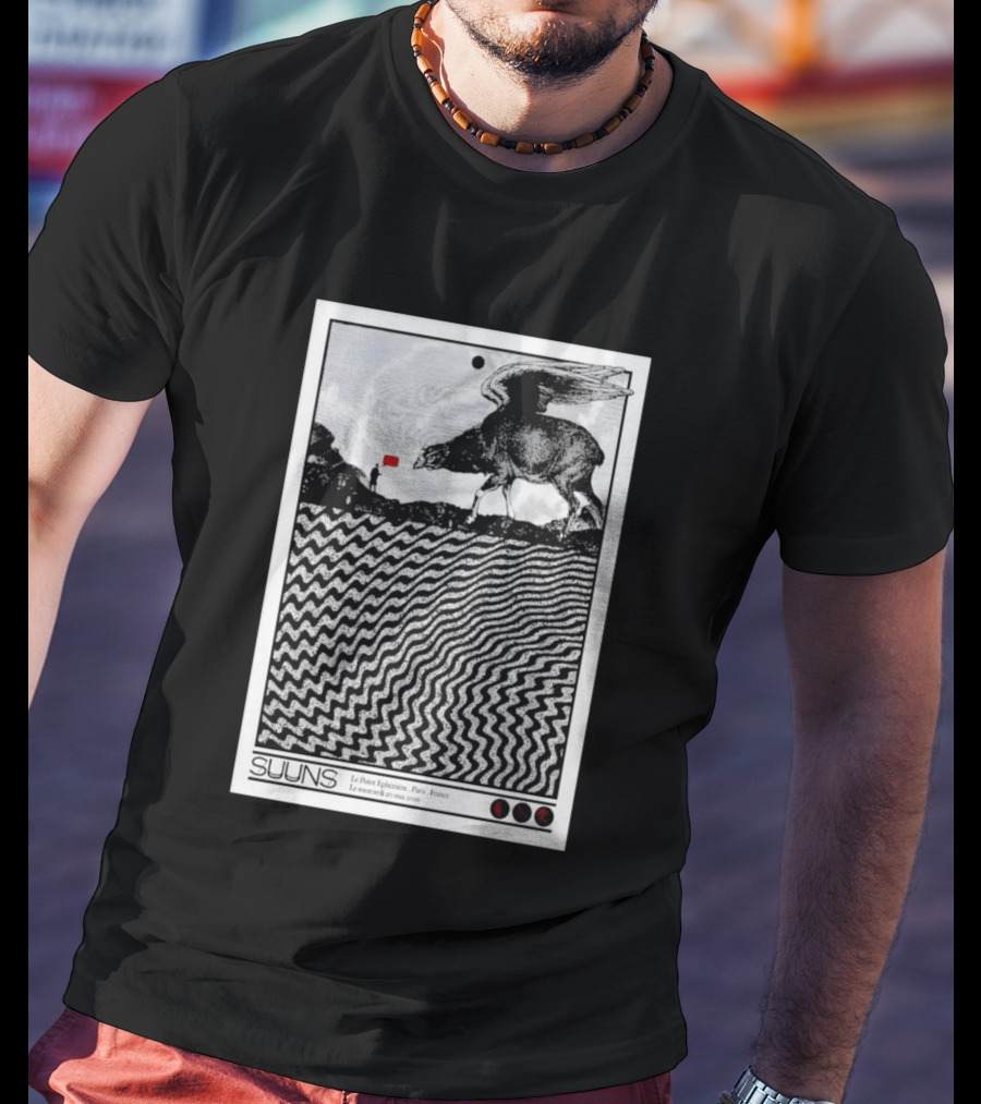 SUUNS Le Point Ephémère Paris France 20 Mai 2026 Winged Creature Landscape T-Shirt