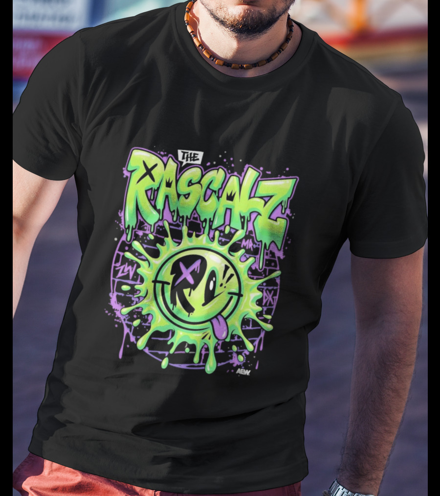 The Rascalz Dripping Neon Smiley X Eyes T-Shirt