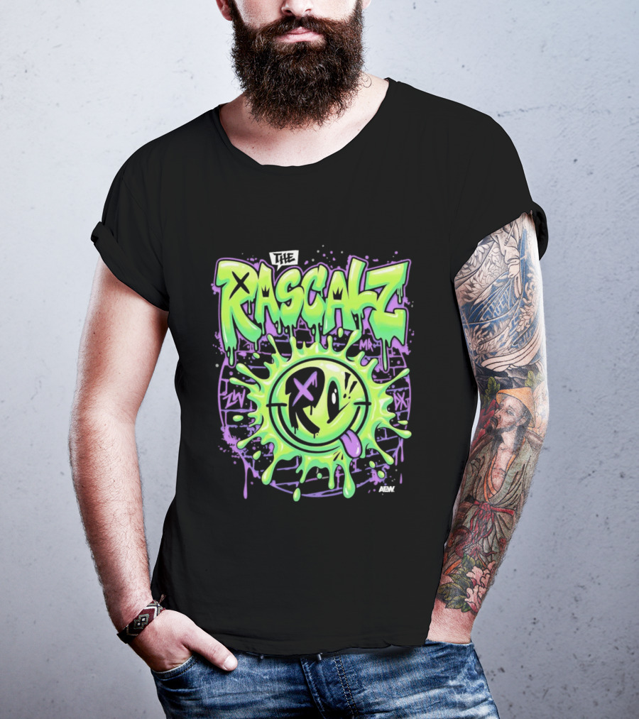 The Rascalz Dripping Neon Smiley X Eyes T-Shirt