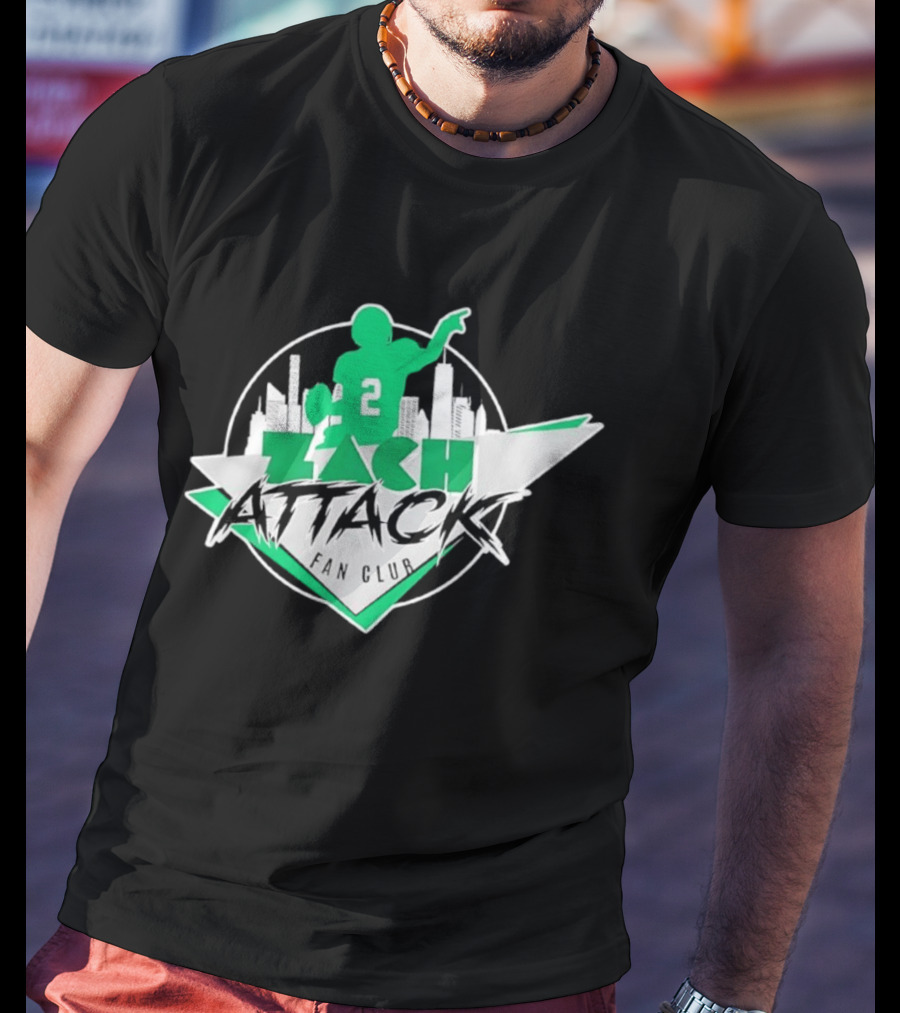 Zach Attack Club Football Player 2 Skyline T-Shirt