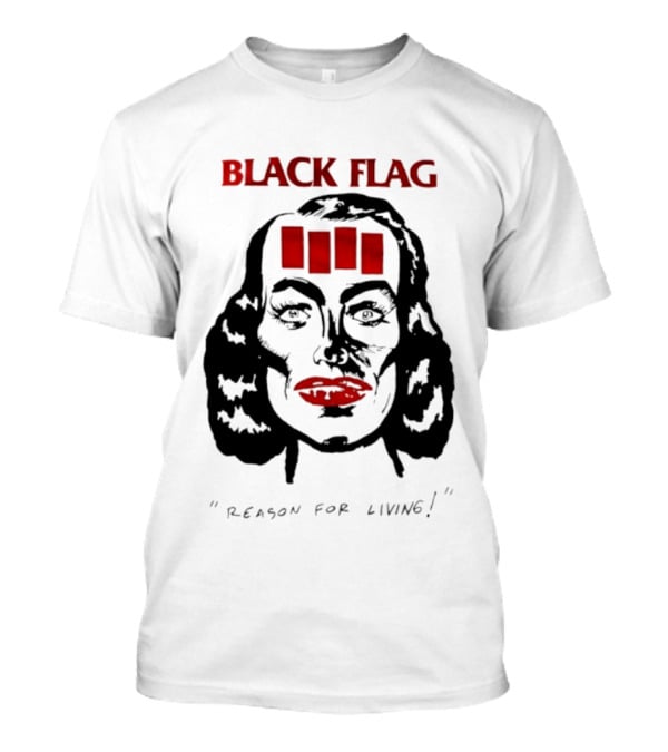 Black Flag Reason For Living Rare 80s T-Shirt