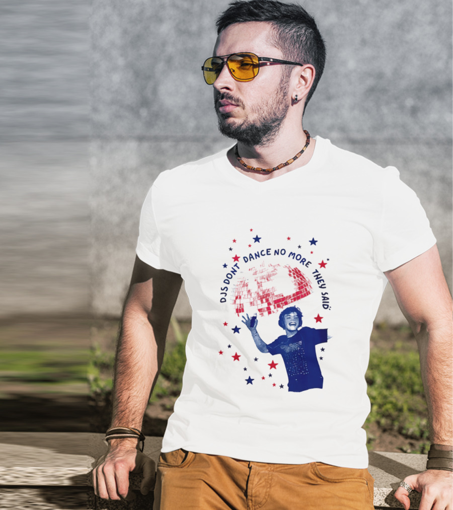 DJS Don't Dance No More They Said Funny DJ Enthusiast Graphic With Stars And Music T-Shirt