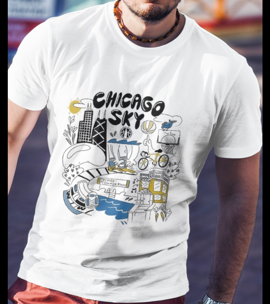 Chicago Sky 2026 Joe Kraft Skyline Basketball T-Shirt