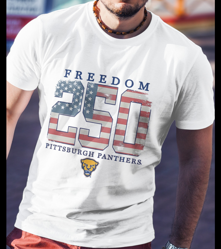 Freedom 250 Pittsburgh Panthers American Flag T-Shirt