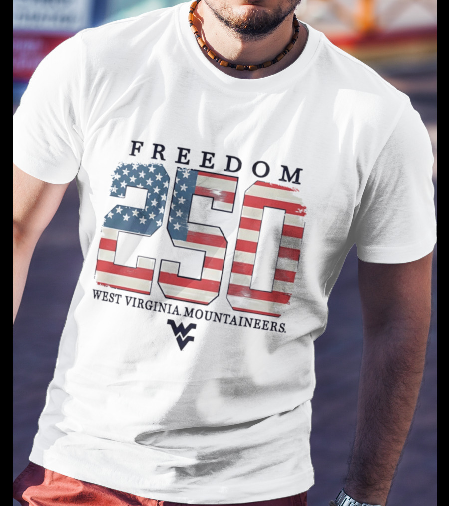 Freedom 250 West Virginia Mountaineers Patriotic Celebration T-Shirt