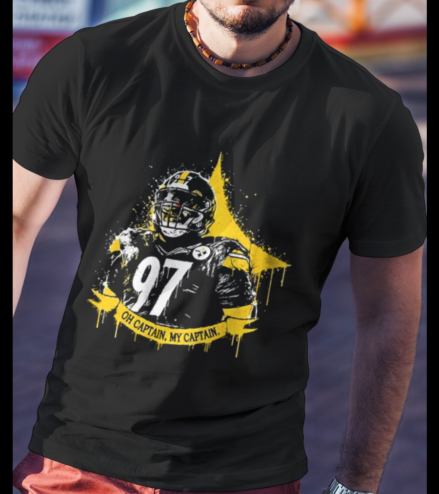 Oh Captain My Captain Cameron Heyward 97 Pittsburgh Steelers T-Shirt