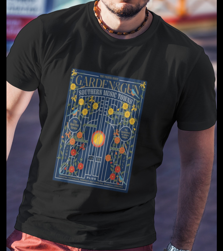 Garden And Gun Southern Music Towns June July 2026 Asheville Florence Clarksdale Athens Macon T-Shirt