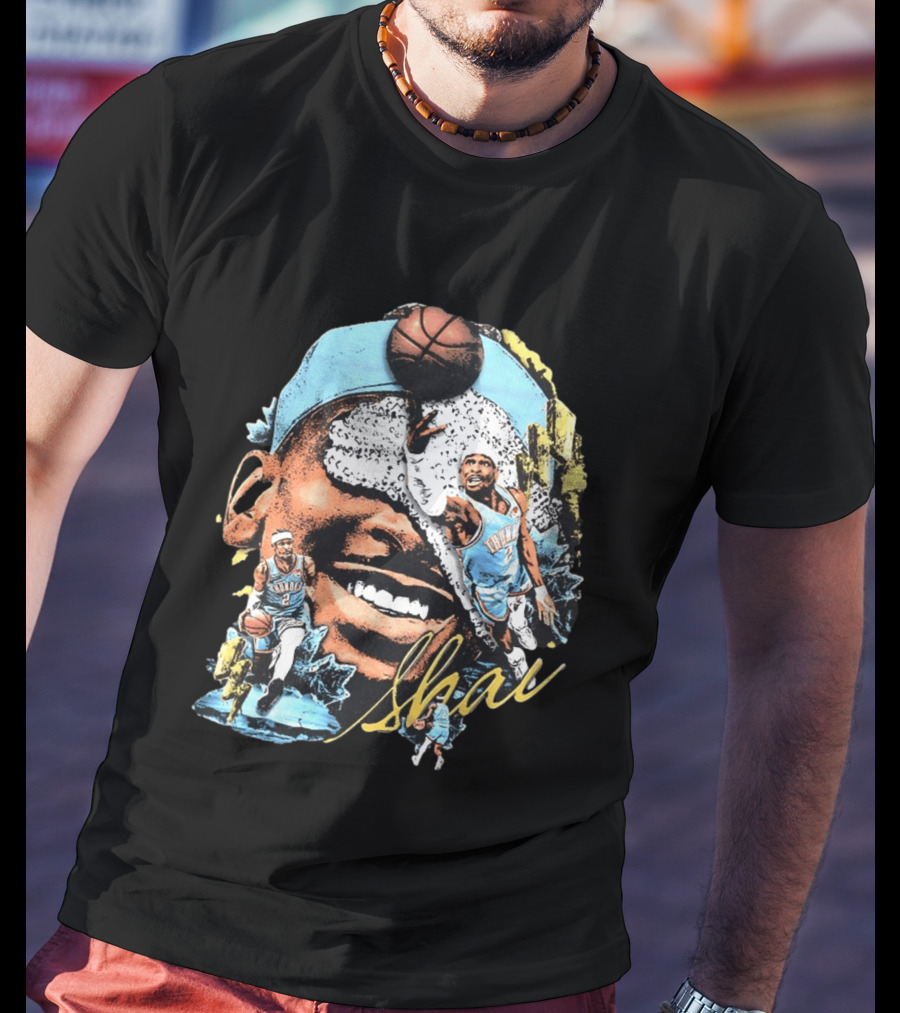Shai Gilgeous Alexander Big Head OKC Thunder Basketball MVP 2026 T-Shirt