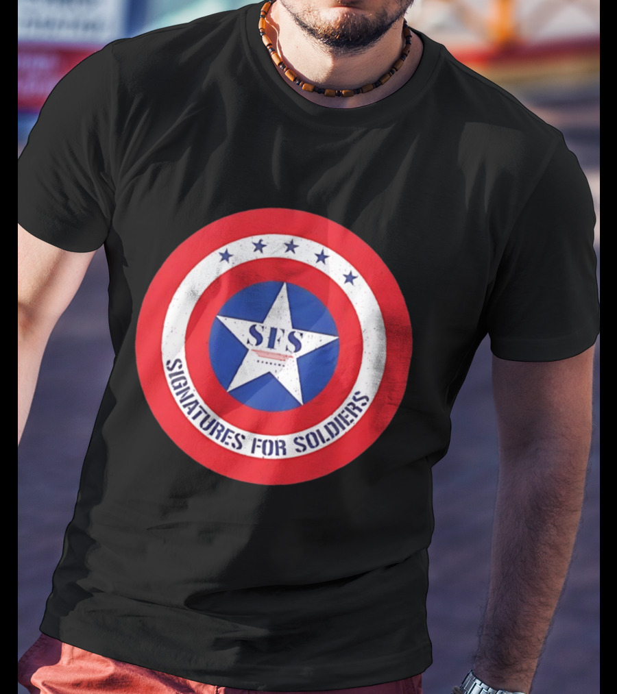 Signatures For Soldiers SFS Captain America Star Shield T-Shirt