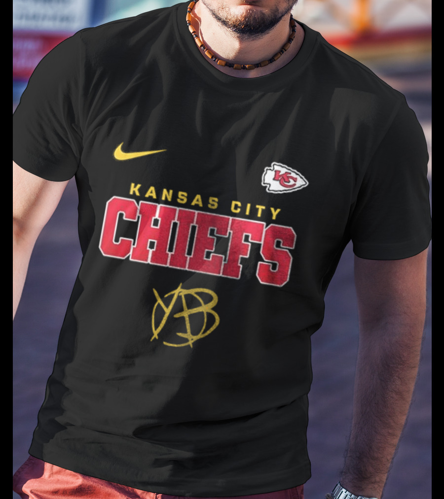 Kansas City Chiefs Yungblud Nike KC Football Collab T-Shirt