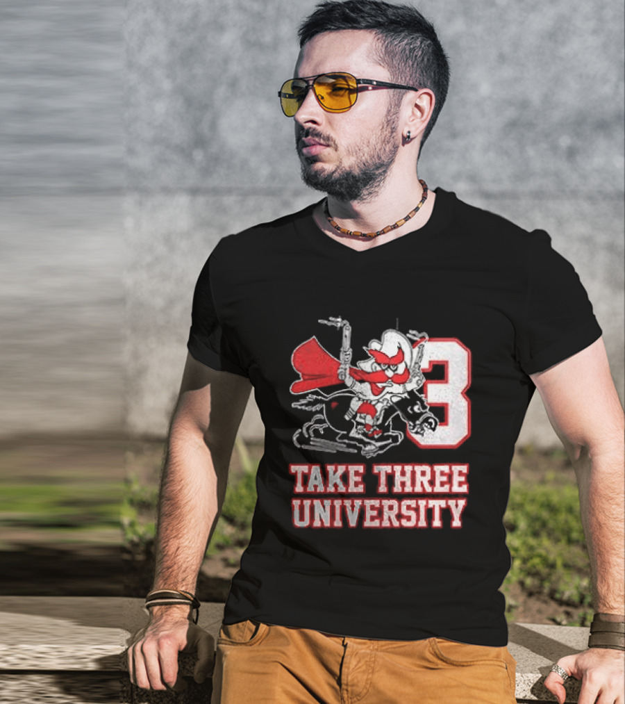 Texas Tech Red Raiders Take Three University Wreck 'Em 3 T-Shirt