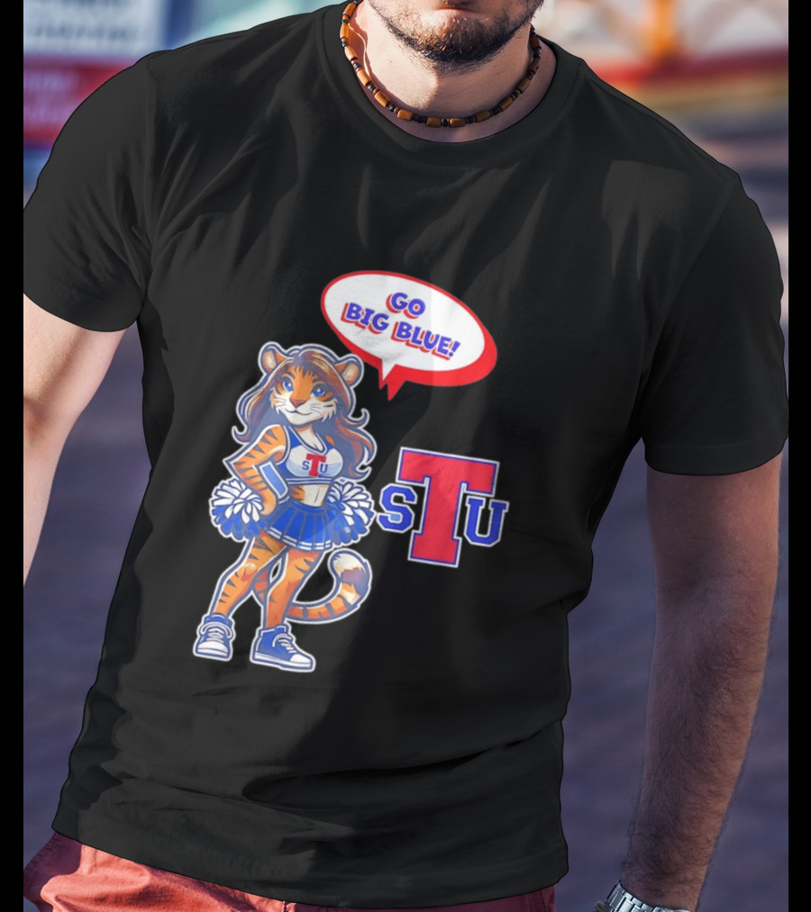 Tiger Cheerleader Go Big Blue STU T-Shirt