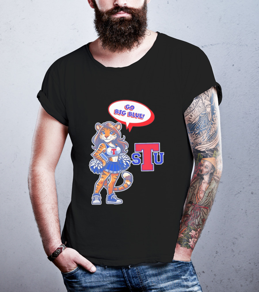 Tiger Cheerleader Go Big Blue STU T-Shirt