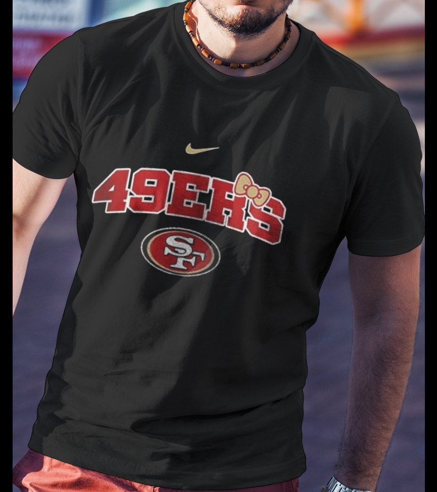 San Francisco 49ers Hello Kitty Nurse Loves Her Nike Sports Fan T-Shirt