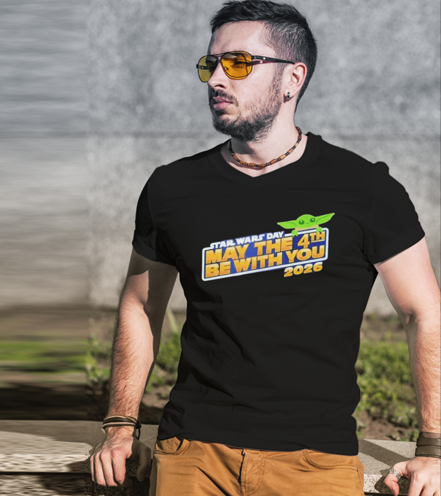 Star Wars Day May The 4th Be With You 2026 Funny With Green T-Shirt