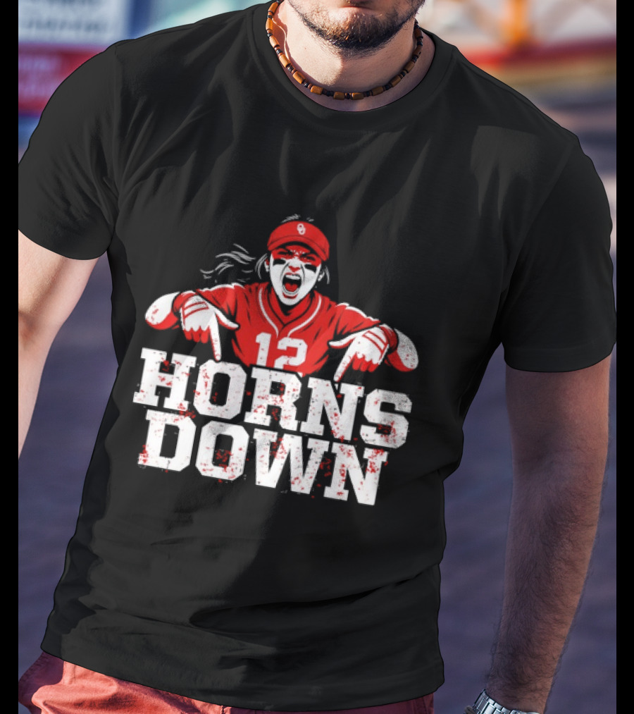 Oklahoma Sooners 12 Horns Down Girl Fan T-Shirt