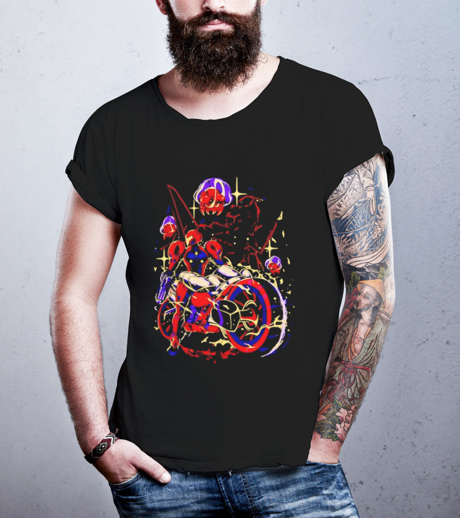 Under New Stars Samus Aran Vi O La Motorcycle Metroid Prime 4 Beyond T-Shirt