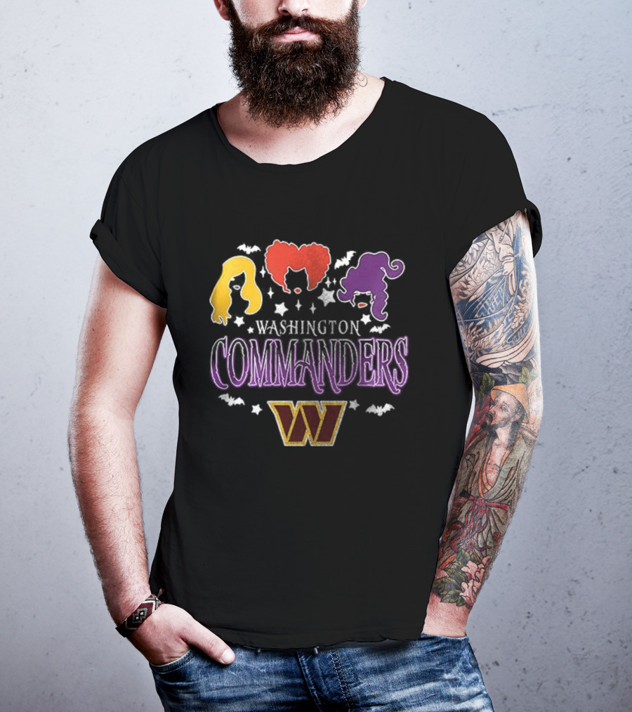 Washington Commanders You Can't Sit With Us Hocus Pocus Hair T-Shirt