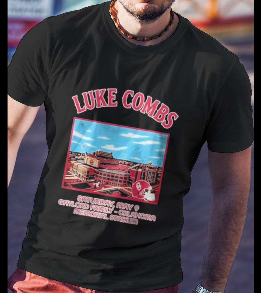 Saturday May 9 Luke Combs Gaylord Family Oklahoma Memorial Stadium 2026 Tour T-Shirt