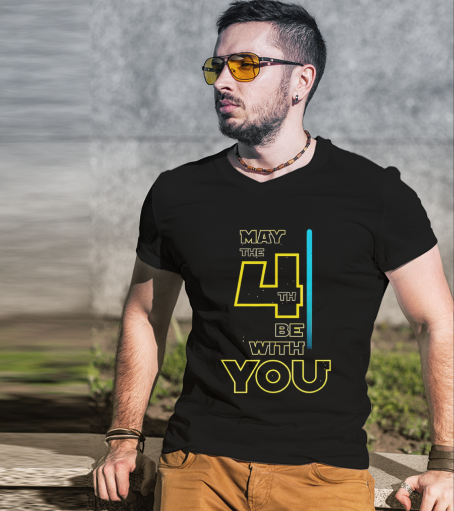 Star Wars May The 4th Be With You Lightsaber T-Shirt