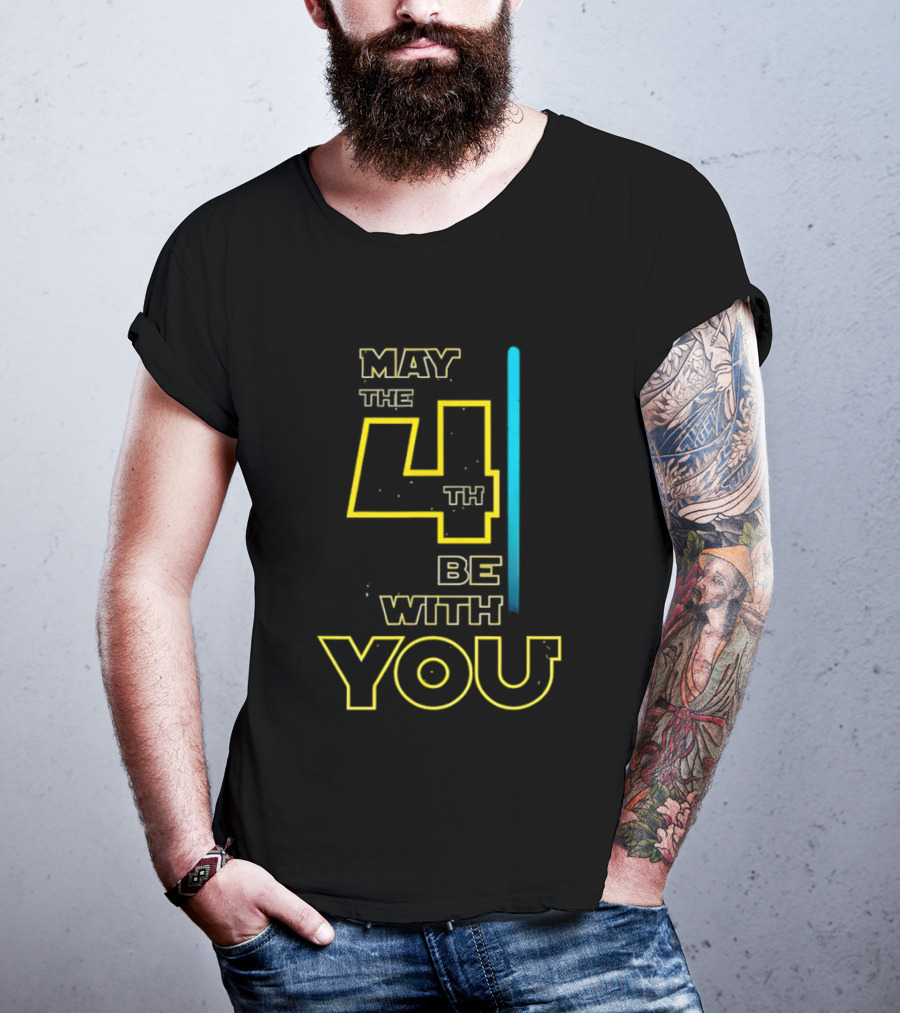 Star Wars May The 4th Be With You Lightsaber T-Shirt