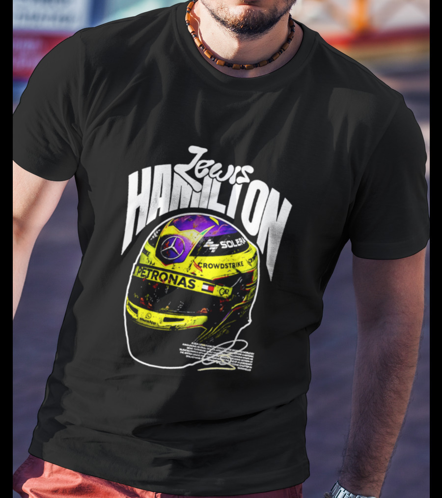 Jewis Hamilton Petronas Racing Helmet 2024 Mercedes T-Shirt